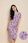 Zivame Toy Story Knit Cotton Knee Length Sleep Dress - Orchid Bloom — thumbnail 1